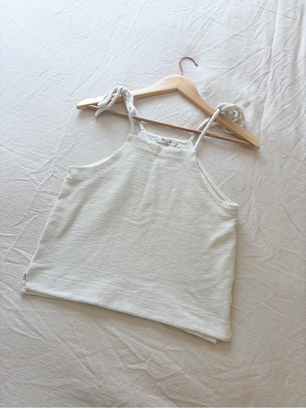 Madewell | Women’s Cream Tie-Shoulder Knit Tank Top